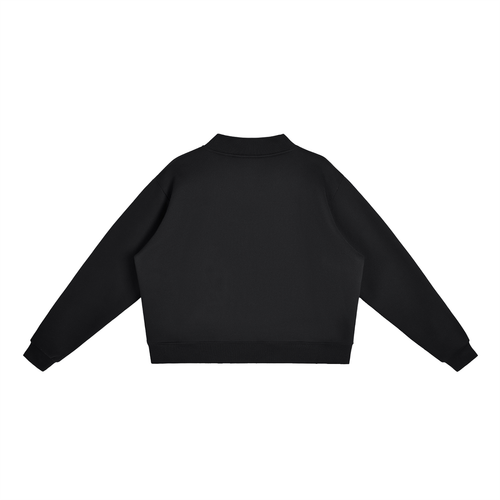 Black Fleece Mock-Neck Crew Sweatshirt