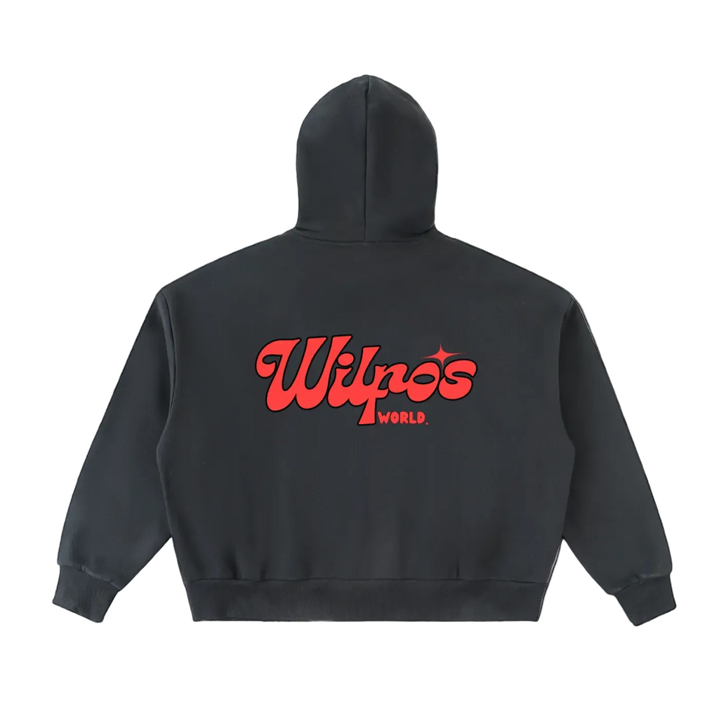 “THE WORKERS” Zip Boxy Hoodie