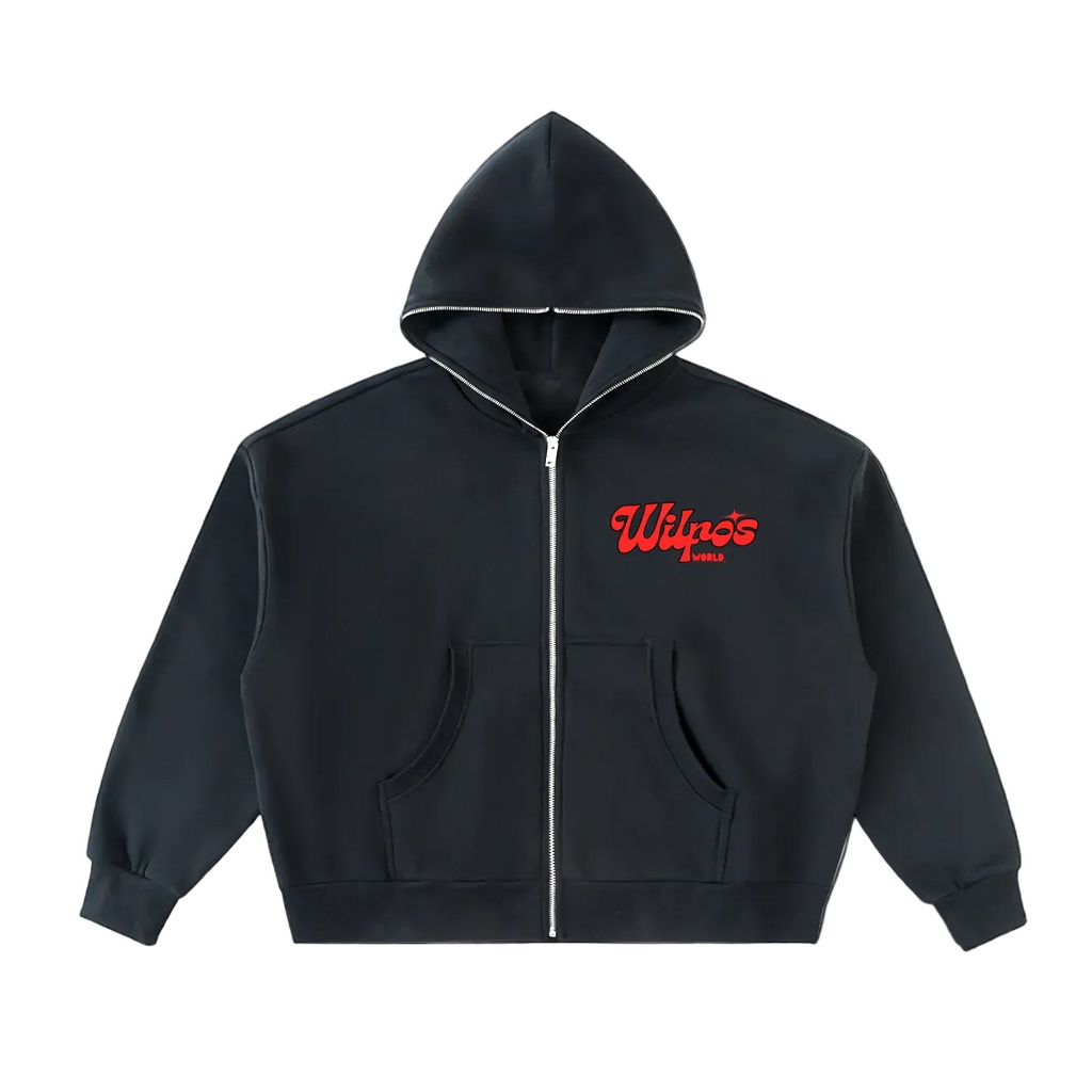 “THE WORKERS” Zip Boxy Hoodie