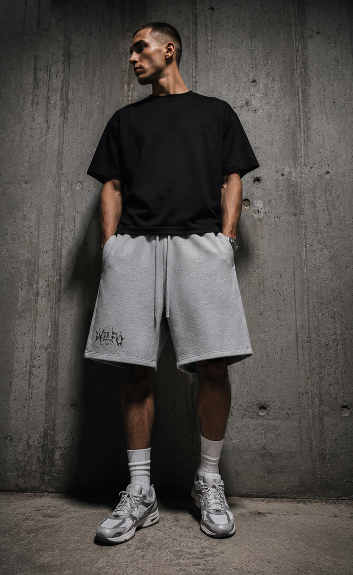 Grey Heavyweight Fleece Shorts