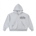 Grey Full-Zip Boxy Hoodie