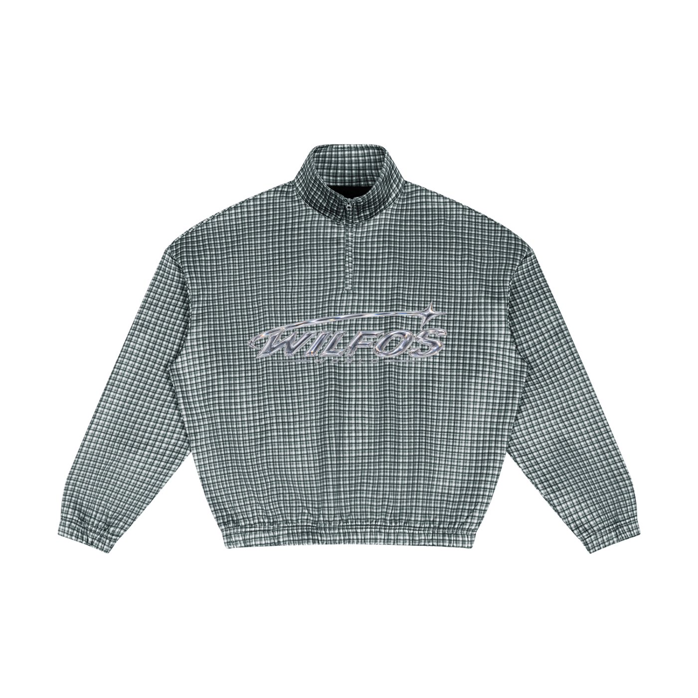 Unisex Plaid Quarter-Zip Sweatshirt